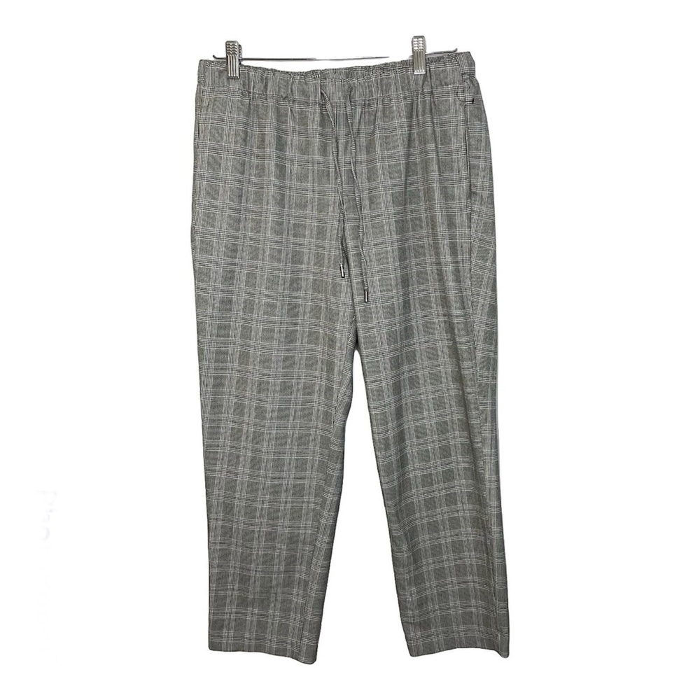 Nicole Miller Gray Checkered drawstring pants